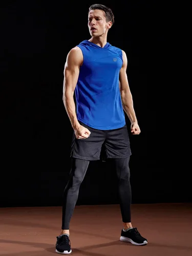 Miniatura 6 de NELEUS Dry Fit - Camiseta deportiva sin mangas para correr con capucha
