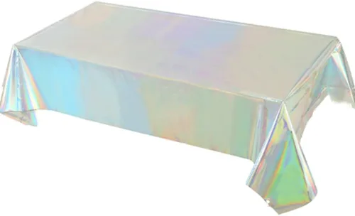 Miniatura 8 de 2 Empaques Mantel de Plástico Negro, 54 pulgadas x 108 pulgadas Cubierta de Mesa Rectangular Desechable para Fiestas, Adecuado para Cumpleaños