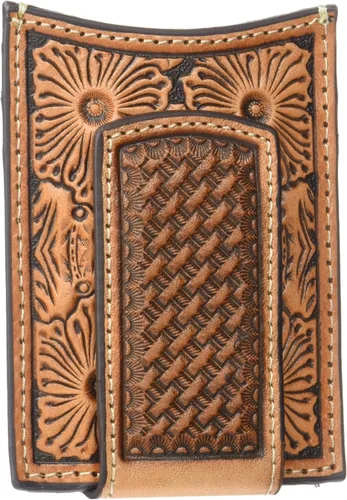 Miniatura 2 de ARIAT Mens Basket Weave Floral Moneyclip