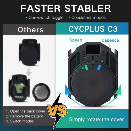 Miniatura 4 de CYCPLUS Sensor de velocidad y cadencia de ciclismo Bluetooth y ANT+ Sensor inalámbrico de cadencia de bicicleta Velocidad IP67 impermeable
