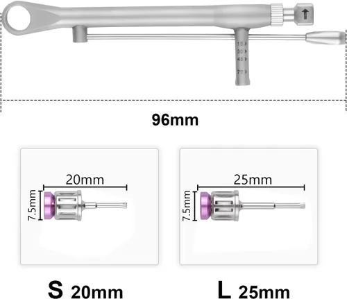 Miniatura 5 de Kit de prótesis de implante universal, 16 piezas, llave de conductor, taladro de trinquete hexagonal