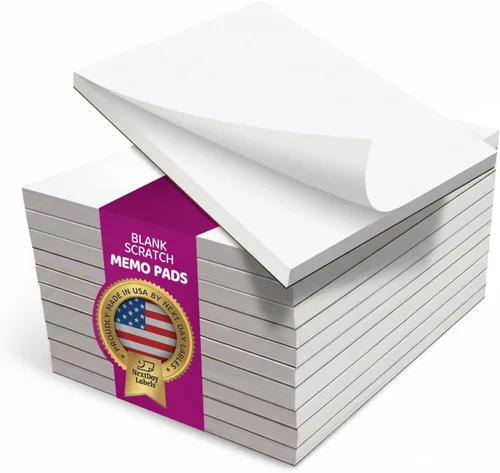Miniatura 7 de Blocs de notas – Blocs de memos – Cuadernos de notas – Blocs para escribir – ¡10 paquetes con 50 hojas cada uno!