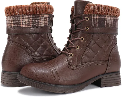 Miniatura 43 de STQ Botas de combate con cordones para mujer