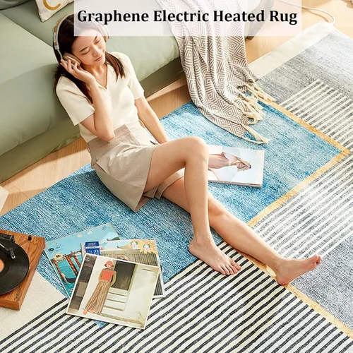 Miniatura 4 de Alfombra eléctrica grande con calefacción, alfombra caliente debajo de la alfombra, calentador de suelo radiante, alfombra eléctrica con temperatura