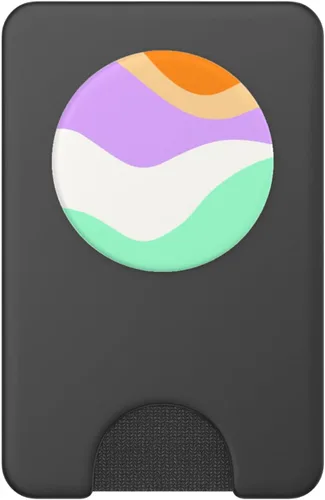 Miniatura 2 de Retro Waves Swirls Pastel Rainbow Wavy Stripes 70s Aesthetic PopSockets Adhesive PopGrip