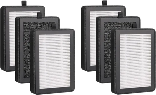 Miniatura 8 de Nispira Paquete de 2 filtros de repuesto LV-H128 HM669A RV60 compatibles con Levoit PUURVSAS ROVACS purificador de aire parte LV-H128-RF