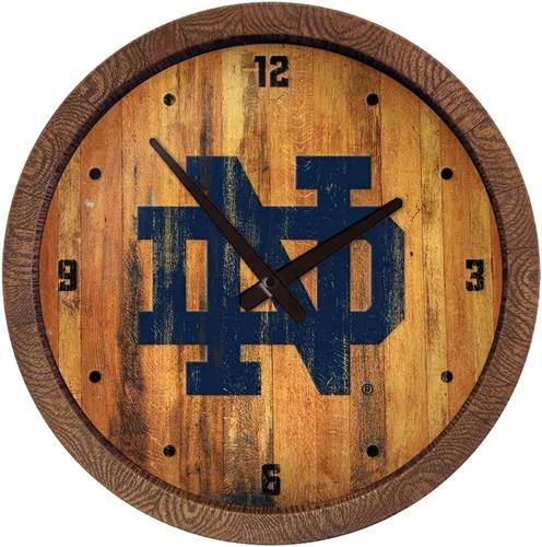 Miniatura 25 de The Fan-Brand NCAA Oklahoma Sooners: Reloj de pared con parte superior de barril de imitación para decoración de bar, decoración de fiesta