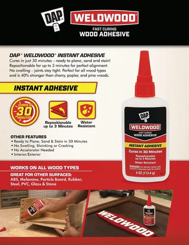 Miniatura 7 de DAP Adhesivo instantáneo Weldwood, 4 onzas (7079800131)