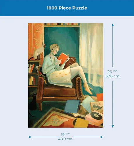 Miniatura 4 de New York Puzzle Company - Dream World Eleanor's Room - Rompecabezas de 1000 piezas para noches de juego familiares por Emily Winfield Martin