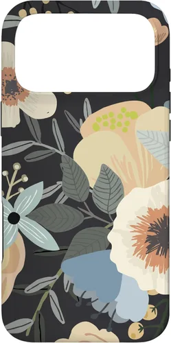 Miniatura 22 de Funda para iPhone 13 Pro Max Boho Wildflower Garden Botanical Floral Pattern (negro)