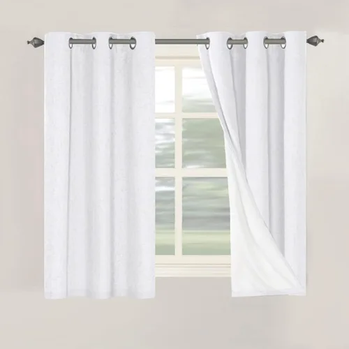 Miniatura 72 de H.VERSAILTEX Cortinas opacas de lino de 72 pulgadas de largo, 100% absolutamente opacas, con aislamiento térmico, con textura de lino, cortinas