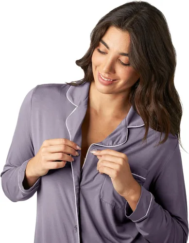 Miniatura 2 de Kindred Bravely Clea Bamboo Classic - Conjunto de pijama de manga larga para maternidad y lactancia