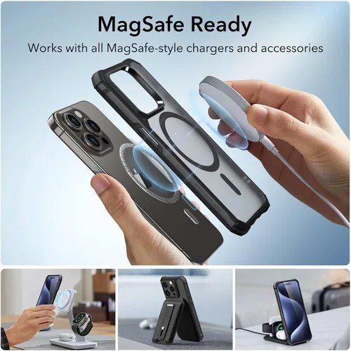 Miniatura 5 de ESR Funda para iPhone 15 Pro, compatible con MagSafe, protección de grado militar, esquinas de protección de aire a prueba de golpes, parte trasera
