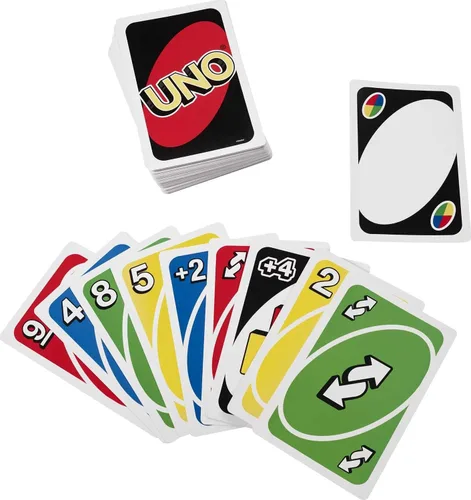 Miniatura 5 de Mattel Games Juego de cartas UNO gigante para niños, adultos y familias, accesible para daltónicos y con baraja grande personalizable