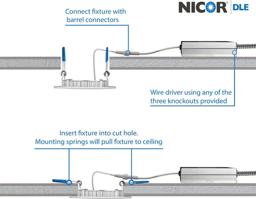 Miniatura 5 de NICOR Iluminación de 4 pulgadas redondo blanco plano LED Downlight en 2700K (DLE421202KRDWH)