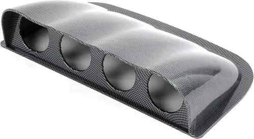 Universal 2.047 in Gauge Pod Mount 4-Hole Dashboard Holder Cubierta de fibra de carbono