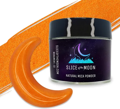 | Polvo de mica mineral natural de naranja mágica, 0.42 oz (12 g) | para uso personal o profesional - cosméticos, proyectos de resina epoxi, esmalte