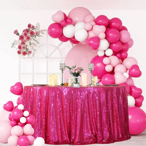 Miniatura 33 de PartyDelight Mantel de lentejuelas redondo de 50 pulgadas, color dorado claro, adorno de mesa para decoración de bodas, fiestas, cumpleaños