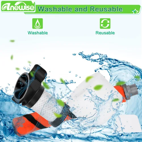Miniatura 7 de Anewise Filtro de repuesto para aspiradora inalámbrica Shark ION Flex Duo Clean IF100 F80 UF280 IF200 IF201 IF202 IF203Q IF252 IF281 IF282, 2 HEPA +