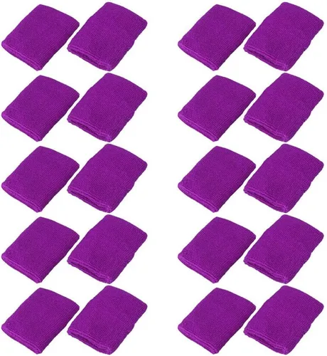 Miniatura 10 de Paquete de 10 pulseras absorbentes coloridas para deportes, baloncesto, fútbol, fiesta, actividades al aire libre