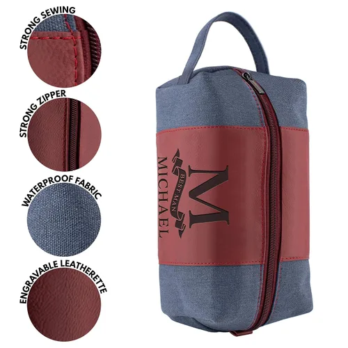 Miniatura 3 de Regalos personalizados para padrinos de boda, bolsas de aseo personalizadas para hombres, regalos de padrino de boda, Beige, Diseño #1, Juego de 3