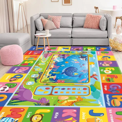 Miniatura 7 de Tapete de juego para el suelo, tapete de juego educativo para gatear, tapete suave ABC para niños, alfombra de juego para sala de juegos, aula