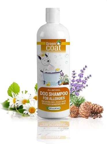 Champú para perros totalmente natural para pieles sensibles | Ingredientes naturales y orgánicos | Propiedades limpiadoras de la piel, alivia la