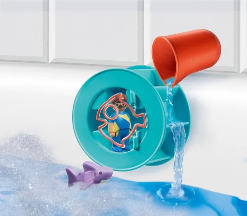 Miniatura 2 de PLAYMOBIL 1.2.3 Rueda de agua Aqua con Baby Shark