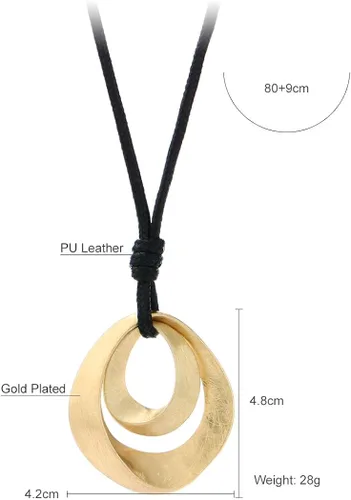 Miniatura 2 de HONGYE Waterdrop cepillado collar colgante para mujer