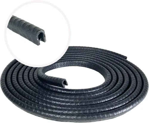 Miniatura 6 de Perfil de contorno pequeño de 0.375 pulgadas U de alto x 0.039 pulgadas a 0.093 pulgadas de rango de agarre, color negro, negro