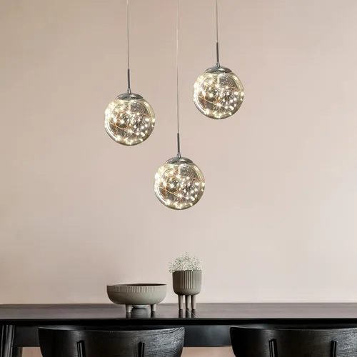 Lámparas Colgantes Candelabros de Cristal Modernos Luminaria Colgante para Isla de Cocina Lámpara Colgante de Esfera, Candelabro Ajustable para