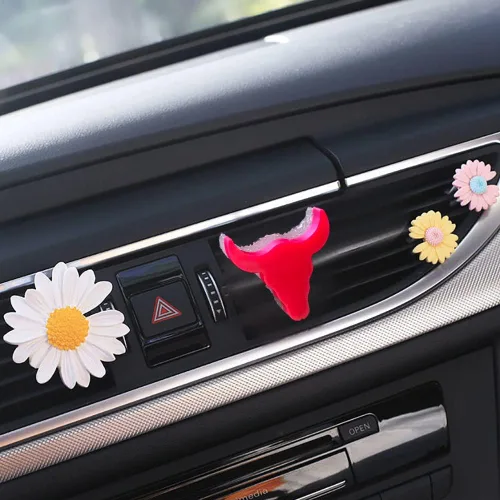 Miniatura 3 de Moldes de silicona para calavera de toro, clips de ventilación de coche incluidos, aptos para horno, para jabón de resina o fabricación de velas