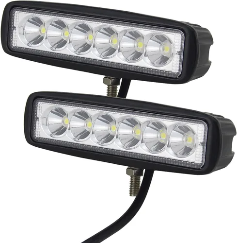 Miniatura 12 de Willpower 2 piezas de 27 W de 2200 lm, barra de luz de trabajo LED redonda, lámpara de conducción de haz puntual para todoterreno, SUV, barco, Jeep