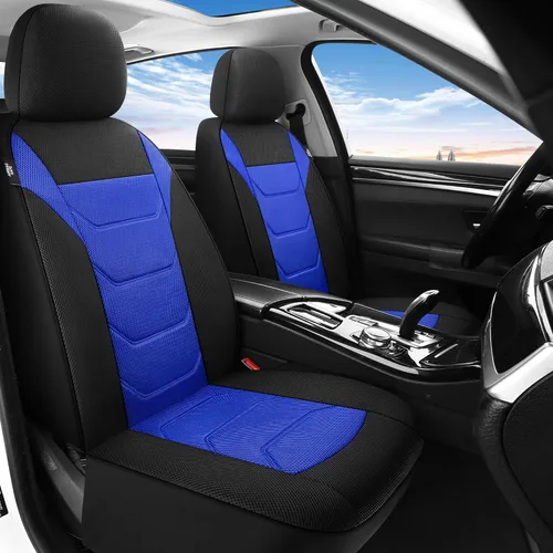 Miniatura 2 de Pariiaotin Juego de fundas de asiento delantero de automóvil de malla de aire 3D, lavables y transpirables, fundas de asiento de vehículo de tela