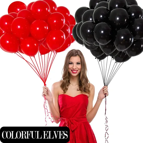 Miniatura 4 de 100 globos metálicos cromados negros de látex de 12 pulgadas, globos gruesos brillantes para decoración de fiestas