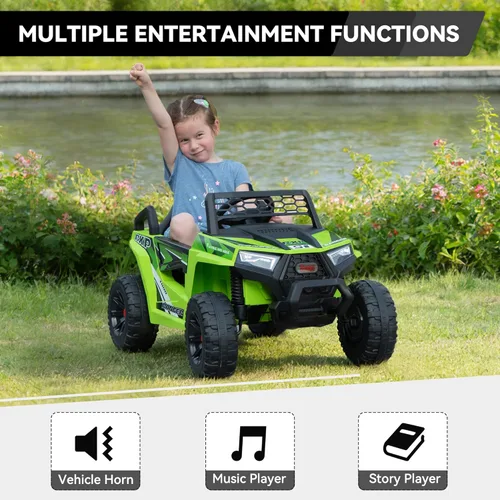 Miniatura 4 de TOBBI - Auto de juguete de 12V para paseo infantil, camión eléctrico todo terreno para niños, vehículo de 4 ruedas con batería, 2 motores duales