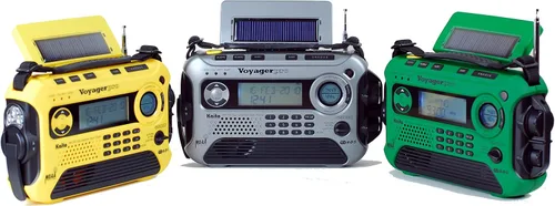Miniatura 8 de Kaito Voyager Pro KA600 Dínamo digital solar, a cuerda. Radio con palanca de dínamo frecuencias AM/FM/LW/SW y NOAA, para emergencias, con linterna