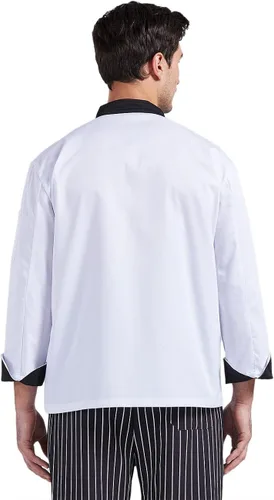 Miniatura 2 de Nanxson Chaqueta de chef unisex para hombre, abrigo de chef para restaurante, cocina, uniforme CFM0016