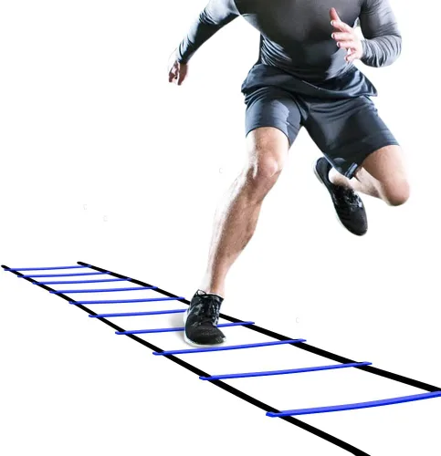 Miniatura 15 de GHB Pro Agility Ladder Agility Training Ladder Speed 12 Rung 20ft with Carrying Bag verde-2 por paquete
