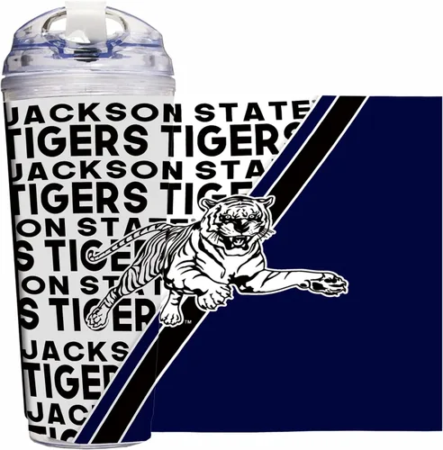 Miniatura 98 de Rico Industries Taza acrílica NCAA estándar de 24 onzas con tapa con bisagra, taza de doble pared oficialmente licenciada con pajita