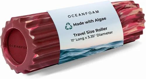Miniatura 13 de Oceanfoam Ripple - Rodillo de espuma de viaje (11" x 3.35") Mini rodillo de espuma firme para terapia física, masaje de tejido profundo, dolor