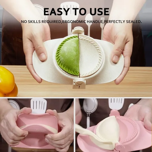 Miniatura 4 de Prensa para Hacer Empanadas de 6 Pulgadas, Juego Extra Grande de Fabricante de Dumplings con Cortador de Masa, Juego de Moldes para Dumplings