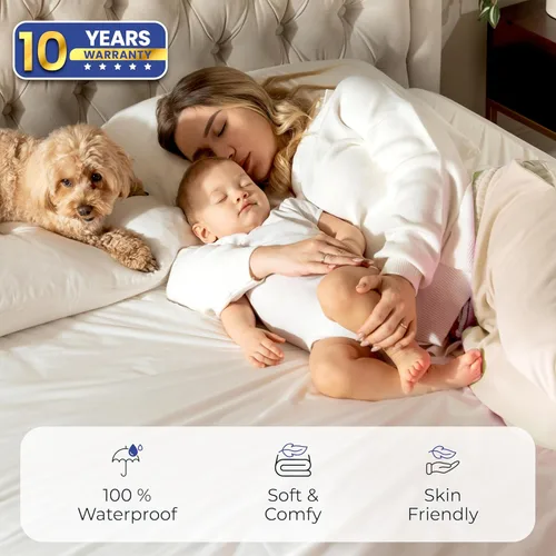 Miniatura 2 de Protector de colchón impermeable Twin - Silencioso, transpirable, funda de colchón ajustable lavable a máquina con bolsillos profundos de hasta 15