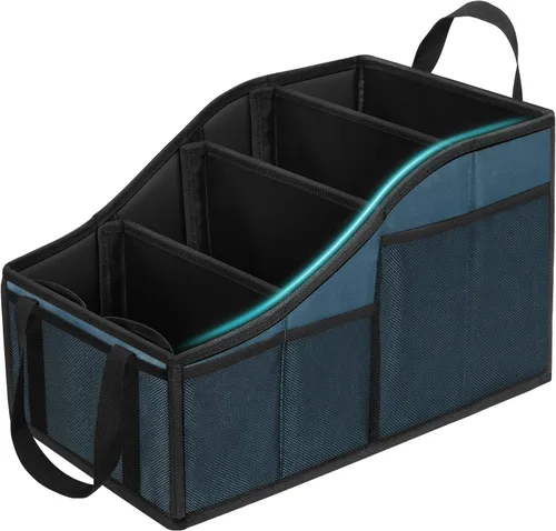 Miniatura 10 de YOHOOLYO Organizador de Asiento de Coche Organizador de Asiento Trasero de Coche con 4 Compartimentos, 4 Portavasos y 7 Bolsillos de Malla para Negro