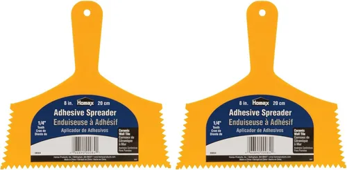 Miniatura 4 de Homax Esparcidor adhesivo, 8 pulgadas, diente de 3/16 pulgadas, esparcidor de pisos de madera dura, naranja