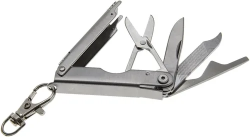 Miniatura 3 de Lucky Line UtiliCarry - Micro herramienta compacta de acero inoxidable, cuchillo de bolsillo multiherramienta en clip para llaves, para transporte