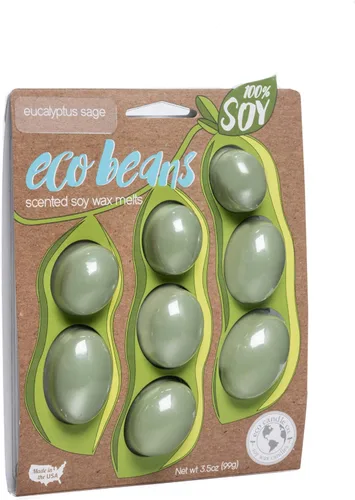 Miniatura 45 de Eco Candle Co. Eco Beans Wax Melts - Paquete de 2 unidades, ámbar vintage, 3.5 onzas, aromas de resina de madera, nuez moscada, canela y vainilla