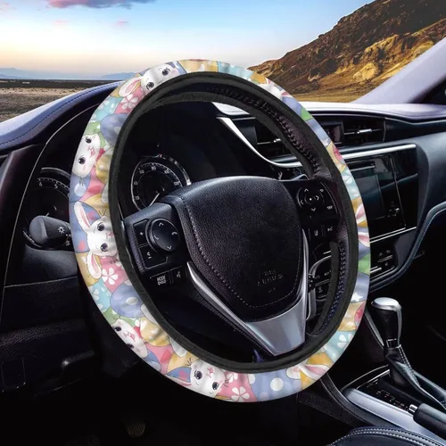 Miniatura 28 de Asian Dragon - Funda universal para volante de automóvil, accesorios interiores de automóvil, lavable, transpirable, funda para volante