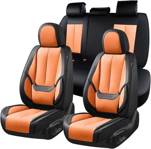 Miniatura 17 de Coverado Juego completo de fundas de asiento de automóvil, fundas de asiento para automóviles, fundas de asiento de coche beige para asientos