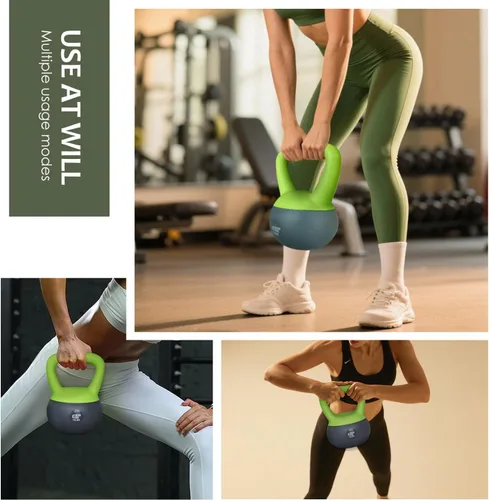 Miniatura 7 de ENERGI CORE Pesa rusa - Peso relleno de arena para entrenamientos de gimnasio en casa y entrenamiento de fuerza, campana de ejercicio portátil